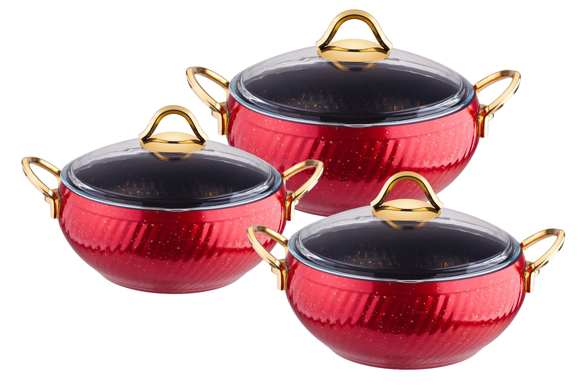 HİRA GRANİT 6 PARÇA GÜVEÇ SET KIRMIZI