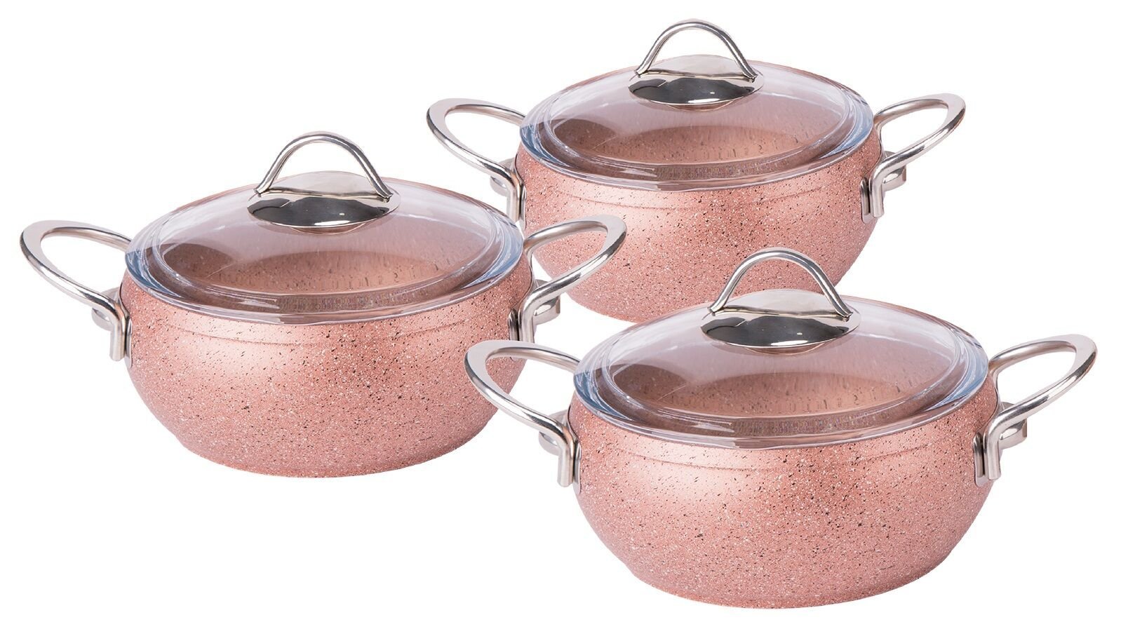 GRANİT GÜVEÇ 6 PARÇA SET ROSEGOLD