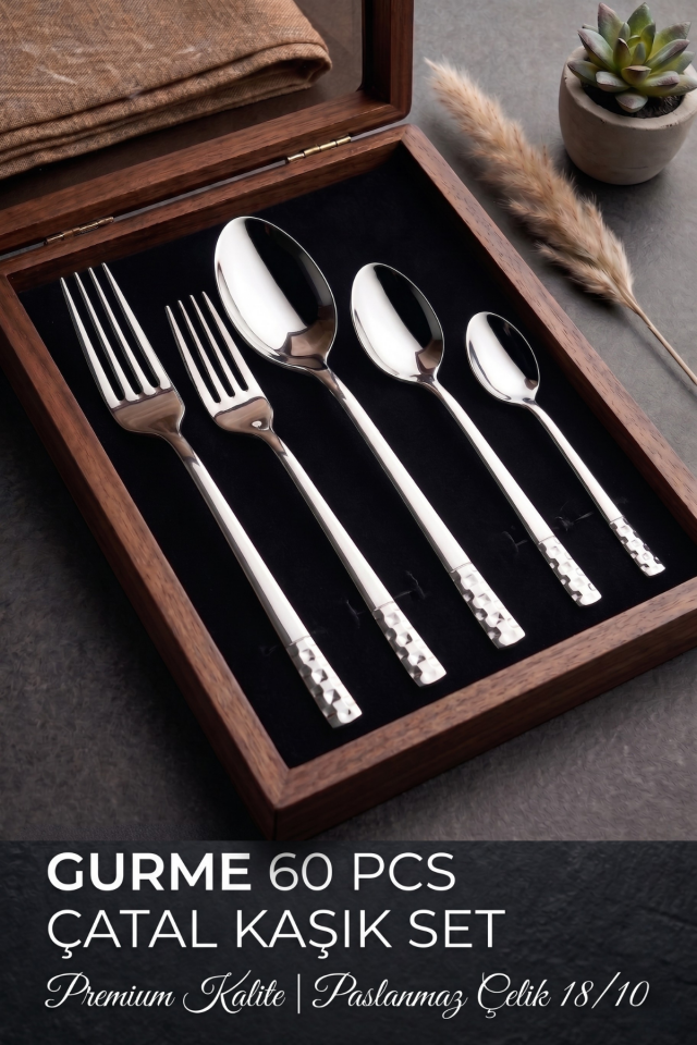 Gurme 60 Parça 12 Kişilik Çatal Kaşık Takımı